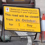 South Street Road Closure – Monday 26th October