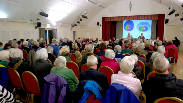 The audience at Wincanton Health Centre's public meeting of 2015