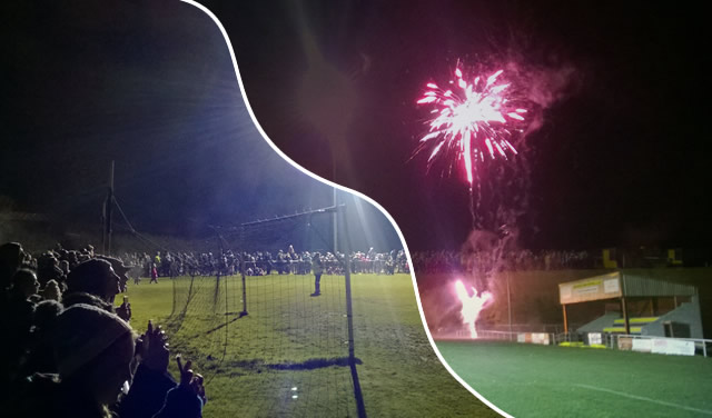 Fireworks and bonfire at Wincanton Sports Ground in 2016