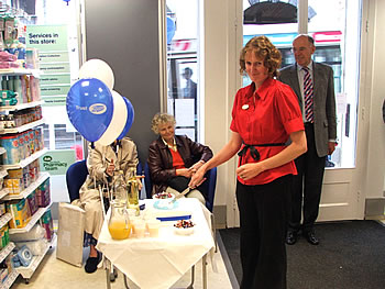 Boots opening ceremony, cutting the cake