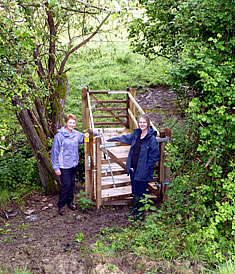 One of the two new footbridges on Hook Valley Farm