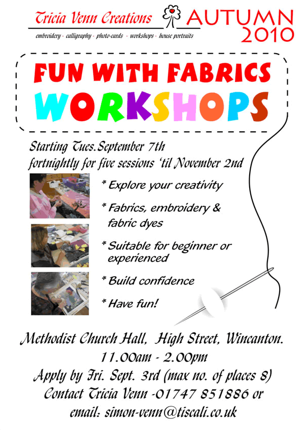 Fun with Fabrics workshop poster