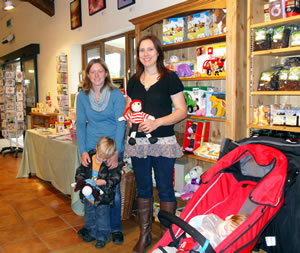 Apple Tree Toys sisters, Caroline & Vicki, with Caroline's son, Tom