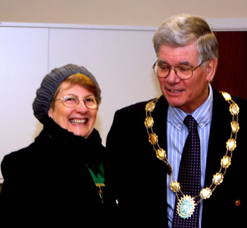 Mayor, Richard D'Arcy with his wife Gill