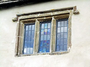 Close-up of the windows