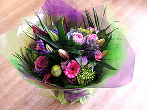 Modern hand-tied bouquet