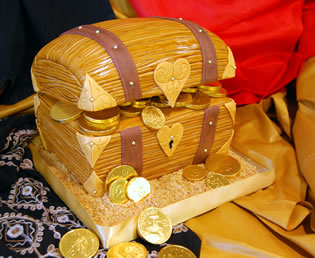 Treasure chest cake!