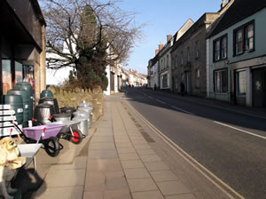 Wincanton High Street, just outside Clementina's