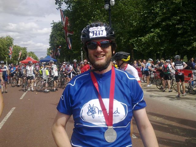 Steve at the finish line