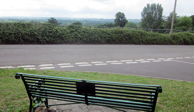 The impaired view from a bench on Bayford Hill