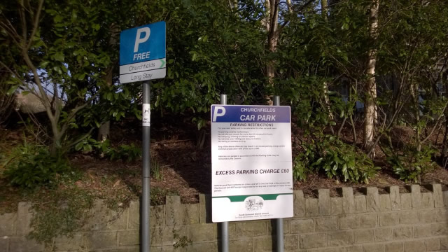 Churchfields car park signs