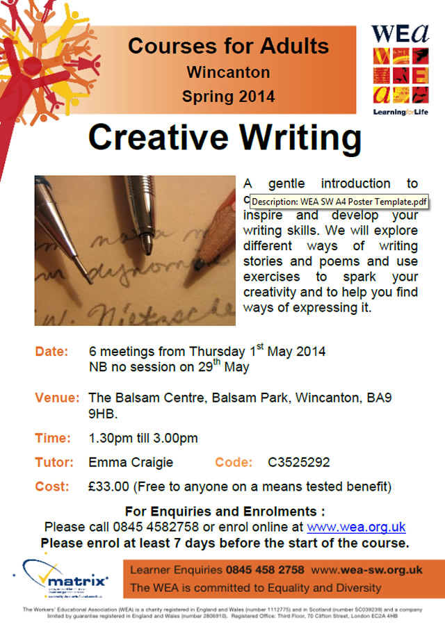 courses on creative writing
