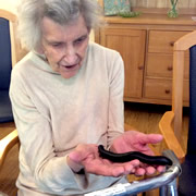 Carrington House residents enjoy a visit from nature