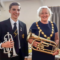 Wincanton's new Mayor went to “Meet the Band”